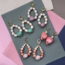 Load image into Gallery viewer, Candy Shell Pearl Earrings