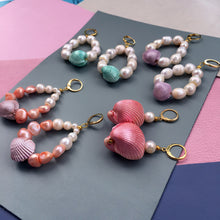 Load image into Gallery viewer, Candy Shell Pearl Earrings