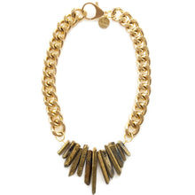 Load image into Gallery viewer, Rocked Up Crystal Quartz Necklace - Gold
