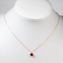 Load image into Gallery viewer, Necklace with Ruby Pendent Heart