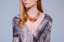 Load image into Gallery viewer, Rocked Up Crystal Quartz Necklace - Gold
