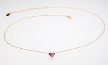 Load image into Gallery viewer, Necklace with Ruby Pendent Heart
