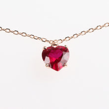 Load image into Gallery viewer, Necklace with Ruby Pendent Heart
